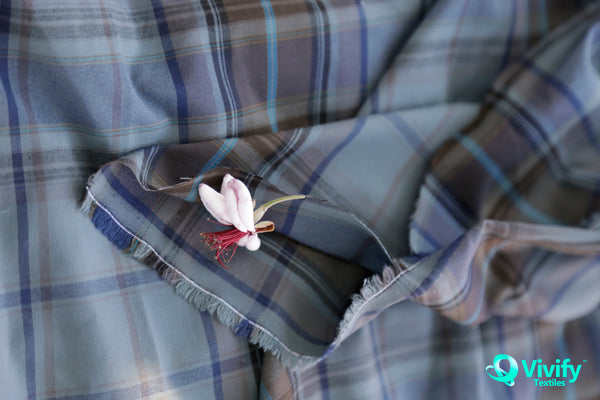 **NTA 2019 Cotton Polyester Check Poplin with Wicking - Vivify Textiles
